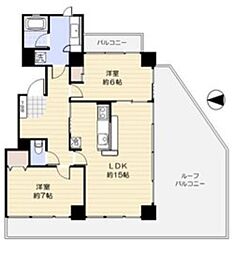 ベルぺサージュ 3階2LDKの間取り