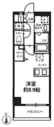 T’s　garden高円寺 4階ワンルームの間取り