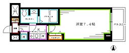 フォルマーレ新中野 7階1Kの間取り
