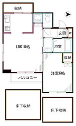 ピアデュメール 4階1LDKの間取り