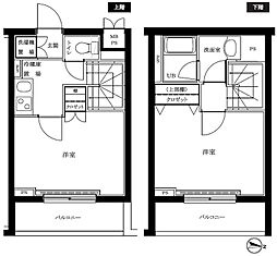 JR中央本線 高円寺駅 徒歩12分の賃貸マンション 1階2Kの間取り