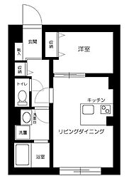 ES-Grande東中野 1LDKの間取図画像