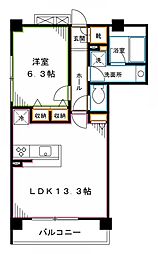 クラッサ中野 1LDKの間取図画像