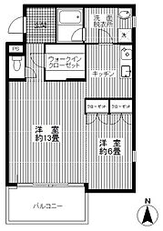 プンゲンスガーデン新高円寺 1LDKの間取図画像
