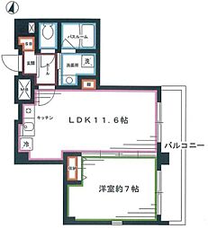 ウィステリアステージ1 1LDKの間取図画像