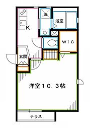 フェリーチェ 1Kの間取図画像