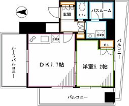 エクセリア荻窪 1DKの間取図画像