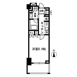 レジディア中落合-B 1Kの間取図画像