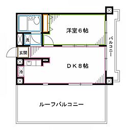 シャルマン中野坂上 1LDKの間取図画像