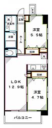 エストレリータ新宿落合 2LDKの間取図画像