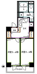 ドミールCity東中野 2Kの間取図画像
