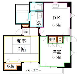 アーバンフラット西落合 2DKの間取図画像