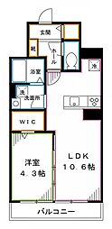 アルトゥーラ中井 1LDKの間取図画像