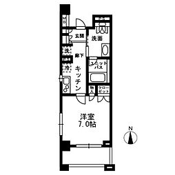 レジディア中落合-C 1Kの間取図画像