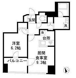 セルクル落合 1LDKの間取図画像