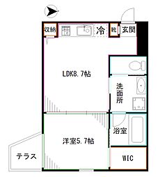 Leman.N 1LDKの間取図画像
