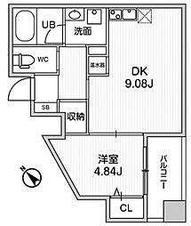 ドゥーエ東高円寺 1LDKの間取図画像