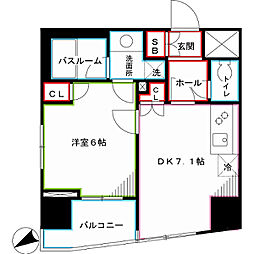 アリーチェ中落合 1DKの間取図画像