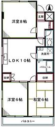 アルページュ善福寺1 3LDKの間取図画像