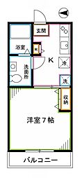 ネイチャーハイム 1Kの間取図画像