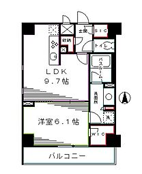 ザ・パークハビオ高円寺 1LDKの間取図画像