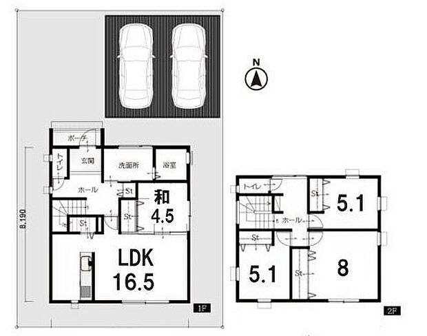 4LDKの間取り☆室内干しできるスペースが2か所！収納も多く、お部屋が綺麗に片付きます◎