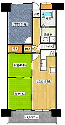 シャトーしんぐう 3LDKの間取図画像