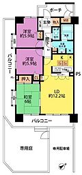 ハイホーム立川一番町 3LDKの間取図画像