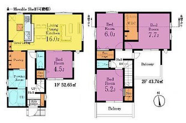 間取図 2号棟