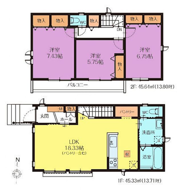 間取図 K号棟