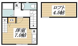 エルミタージュ武蔵野 ワンルームの間取図画像