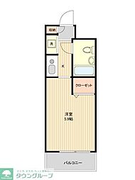 ジョイフル氷川台 1Kの間取図画像