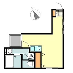 プライムコート ワンルームの間取図画像