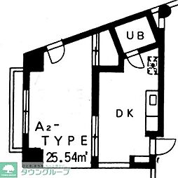 ルミエール滝川 1DKの間取図画像
