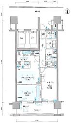 ロイヤルパークス荻窪 2DKの間取図画像