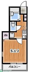 BT野方 1Kの間取図画像