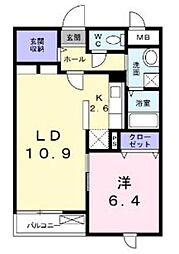 ジュリエット 1LDKの間取図画像