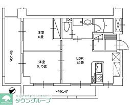 TEC高野台 2LDKの間取図画像
