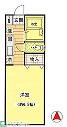 サン・クレール ワンルームの間取図画像