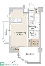 オルサス新江古田 1LDKの間取図画像