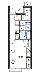 レオパレスカズ 1Kの間取図画像