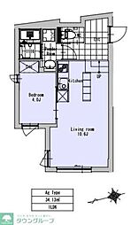 EXAM高円寺南 1LDKの間取図画像