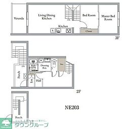 練馬区中村北2丁目マンション 2SLDKの間取図画像
