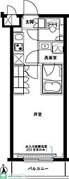 ルーブル都立家政六番館 1Kの間取図画像