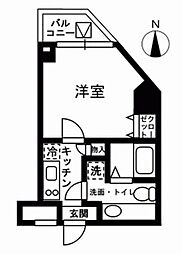 レジディア中野 1Kの間取図画像