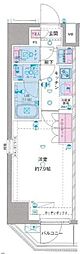 ジェノヴィア鷺ノ宮スカイガーデン 1Kの間取図画像