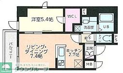 メゾン・プティシエル 1LDKの間取図画像
