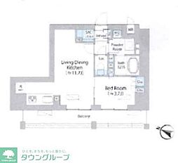イストワール阿佐ヶ谷 1LDKの間取図画像