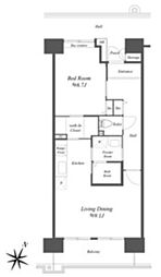 T'sgarden清瀬 1LDKの間取図画像