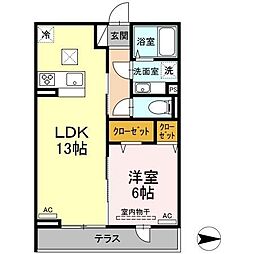 セジュール春日町3 1LDKの間取図画像